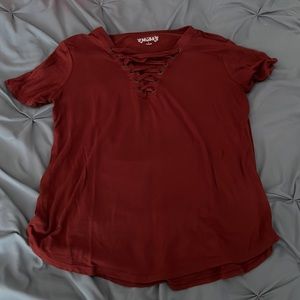 Maroon Cross T-Shirt